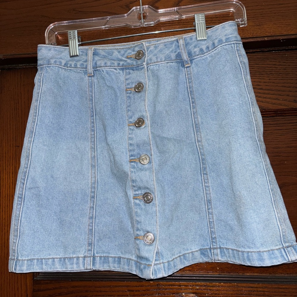 High Waisted Jean Skirt